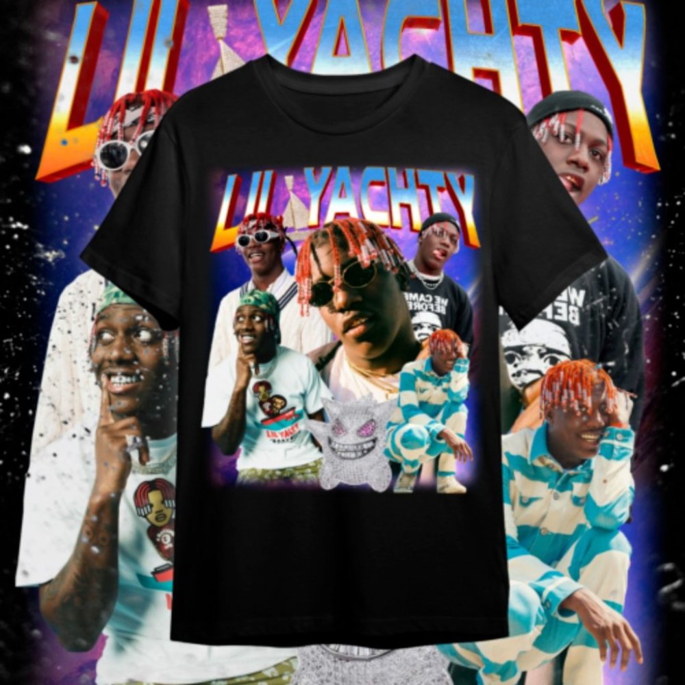 HOT Lil Yachty Short Sleeve Unisex T-shirt Black
